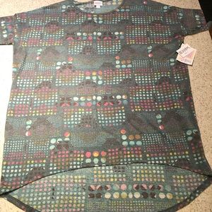 NWT Lularoe green/gray Irma
